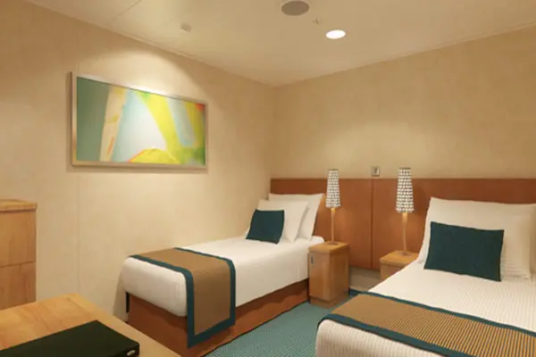 Cozy cruise cabin interior