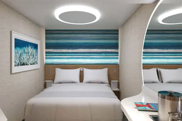 Cozy cruise cabin interior