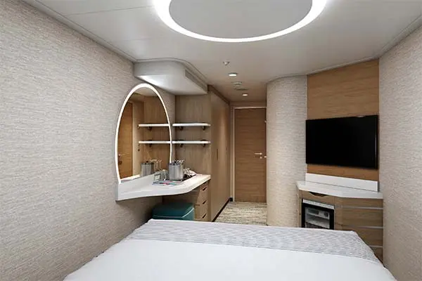 Cozy cruise cabin interior