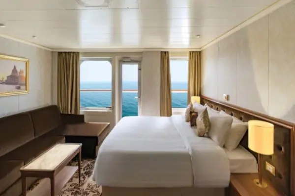 Spacious cruise suite room