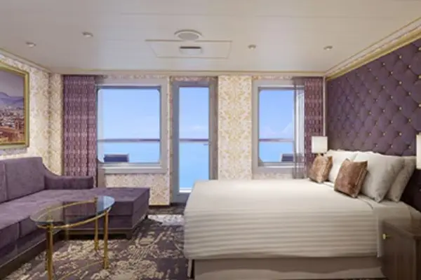Spacious cruise suite room