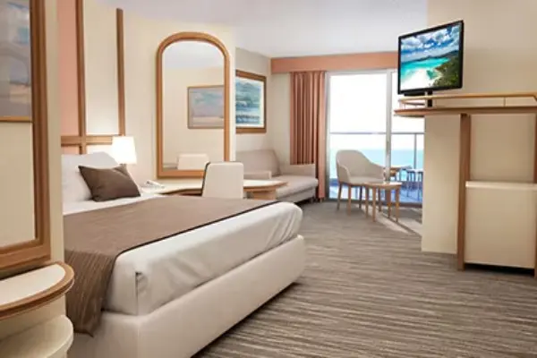 Spacious cruise suite room