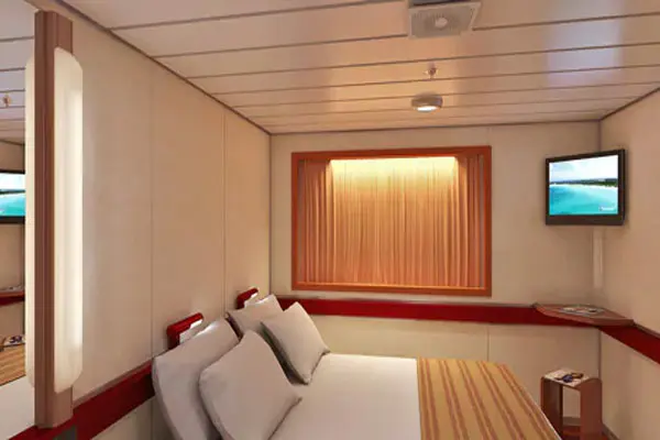 Cozy cruise cabin interior