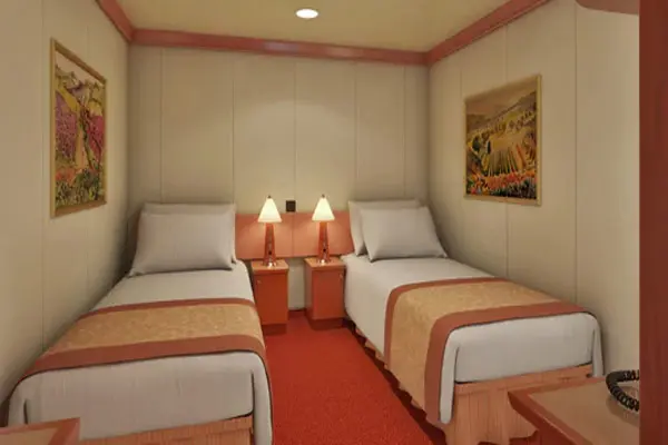 Cozy cruise cabin interior