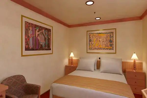 Cozy cruise cabin interior