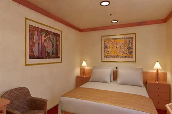 Cozy cruise cabin interior