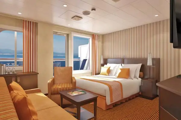 Spacious cruise suite room