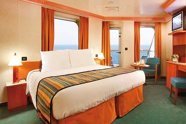 Spacious cruise suite room