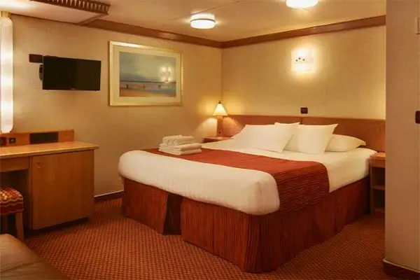 Cozy cruise cabin interior