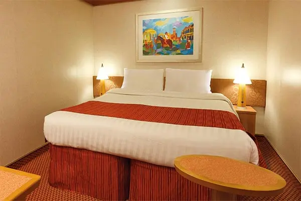 Cozy cruise cabin interior