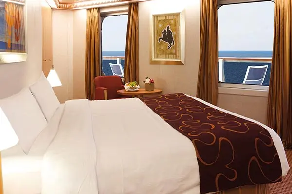 Spacious cruise suite room