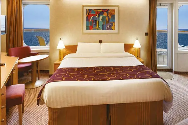 Spacious cruise suite room