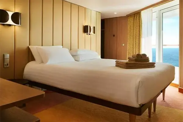 Spacious cruise suite room