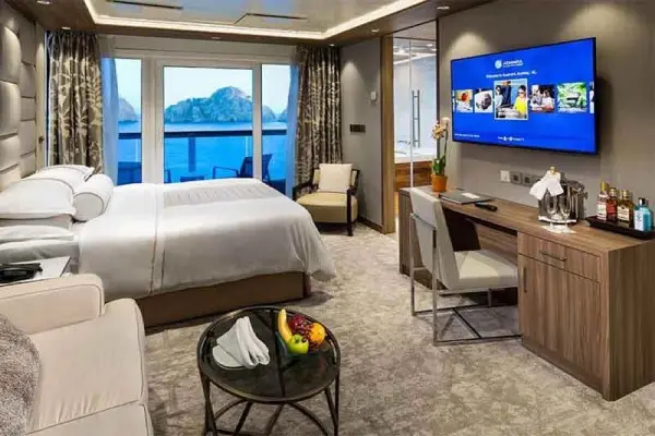 Spacious cruise suite room