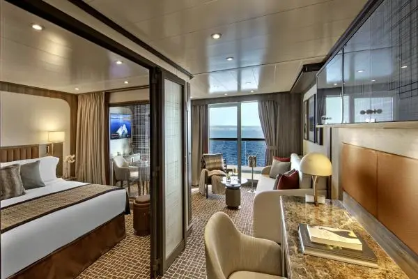 Spacious cruise suite room