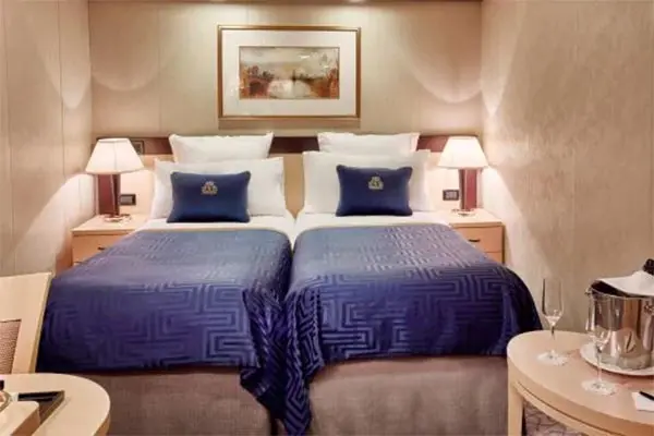 Cozy cruise cabin interior