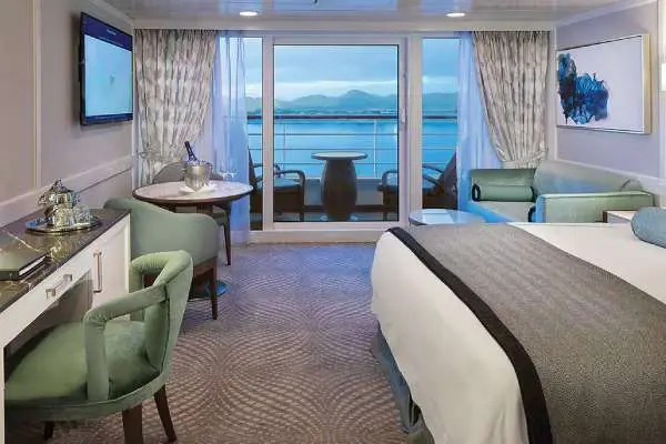 Spacious cruise suite room