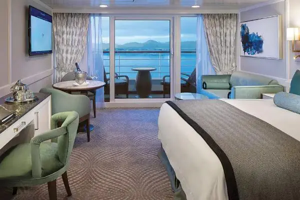 Spacious cruise suite room
