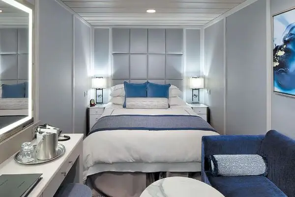 Cozy cruise cabin interior