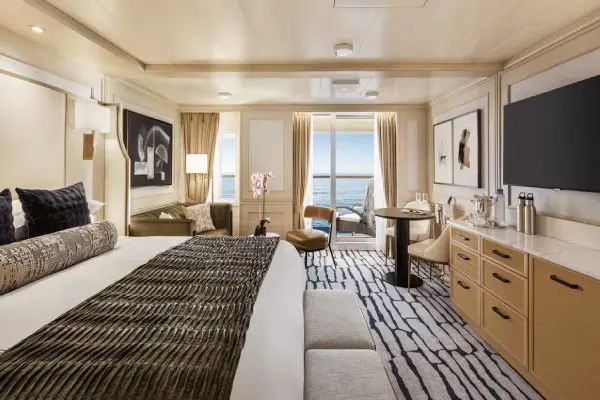 Spacious cruise suite room