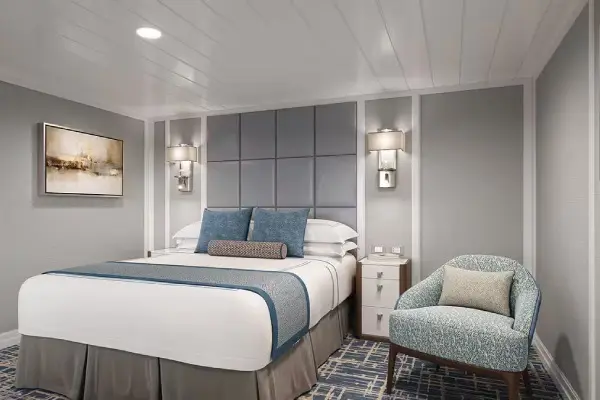 Spacious cruise suite room