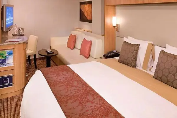 Cozy cruise cabin interior