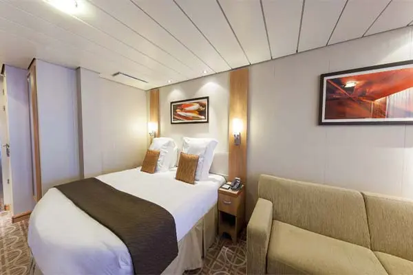 Spacious cruise suite room