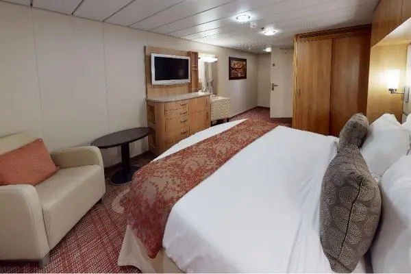 Cozy cruise cabin interior