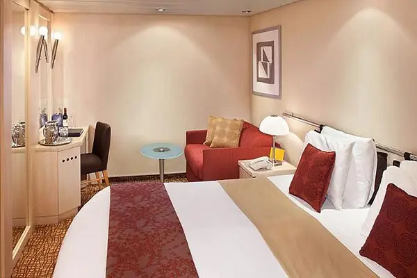 Cozy cruise cabin interior