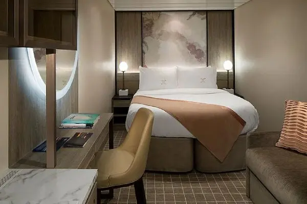 Cozy cruise cabin interior