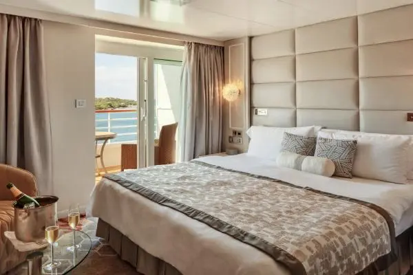 Spacious cruise suite room
