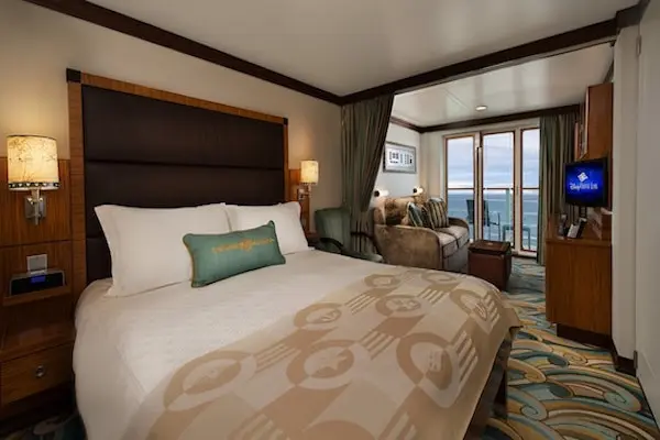Spacious cruise suite room
