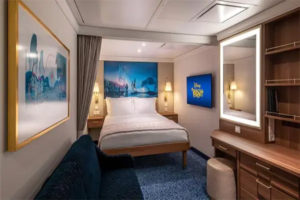 Cozy cruise cabin interior