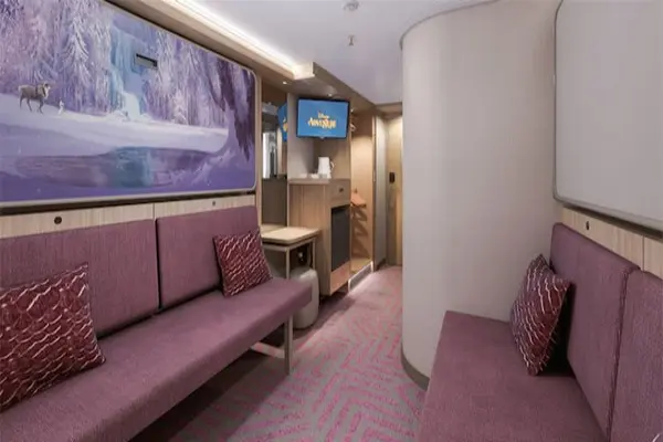 Cozy cruise cabin interior