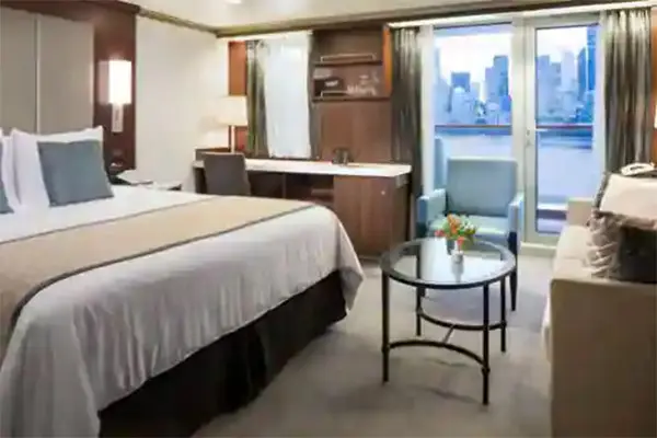 Spacious cruise suite room