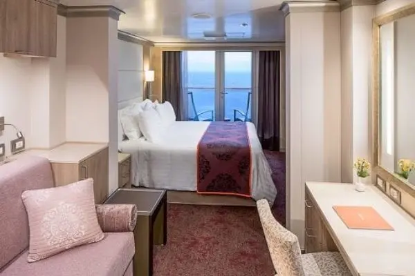 Spacious cruise suite room
