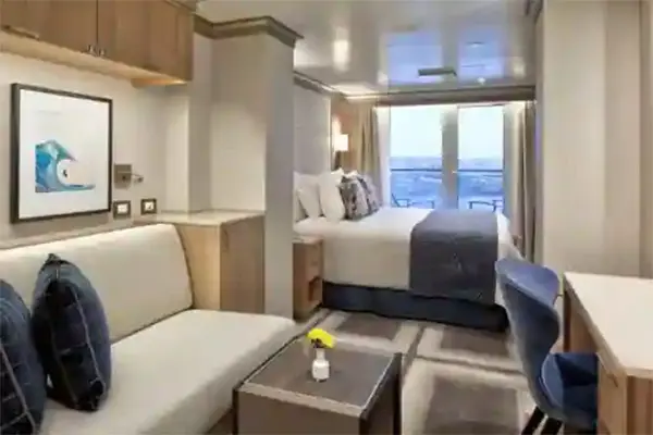 Spacious cruise suite room