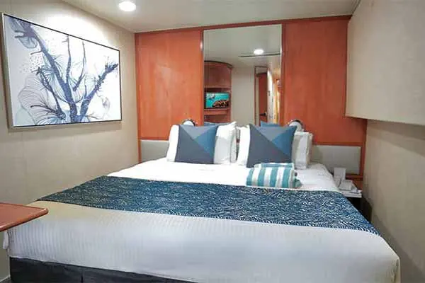 Cozy cruise cabin interior