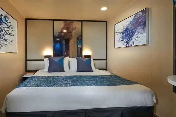 Cozy cruise cabin interior