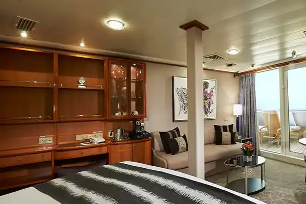 Spacious cruise suite room