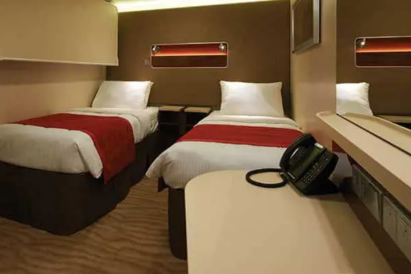 Cozy cruise cabin interior