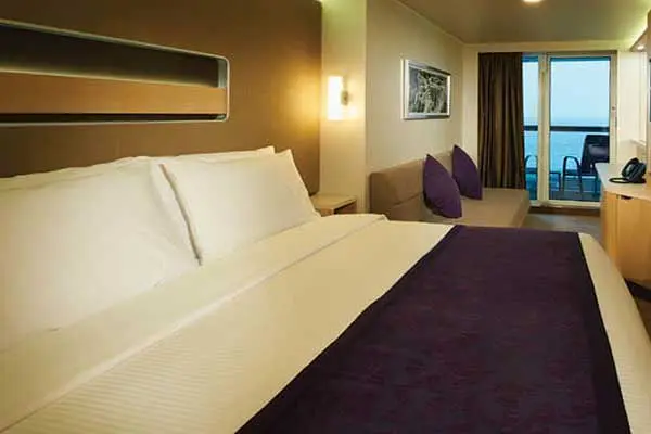Spacious cruise suite room