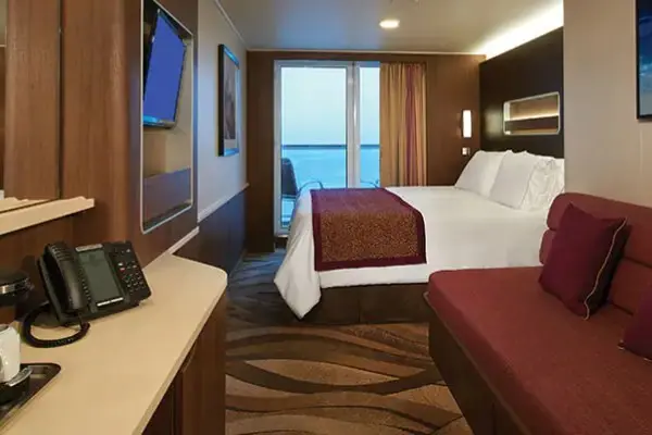 Spacious cruise suite room
