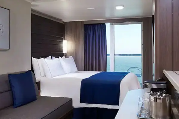 Spacious cruise suite room