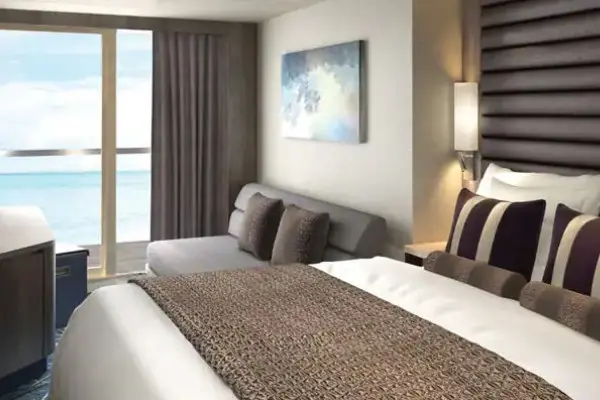 Spacious cruise suite room