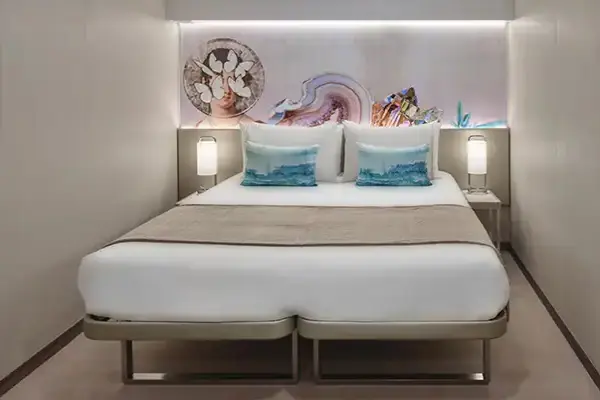 Cozy cruise cabin interior