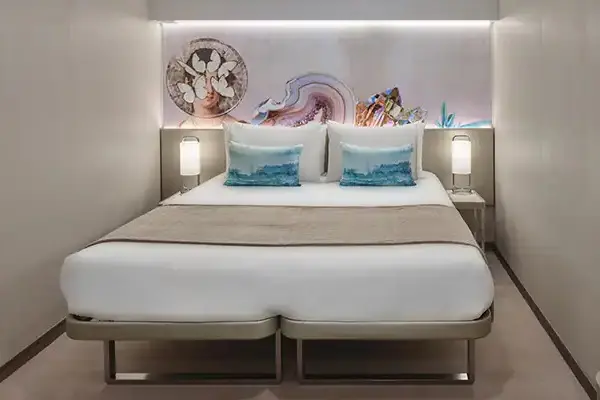 Cozy cruise cabin interior