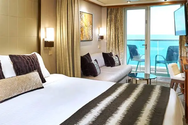 Spacious cruise suite room