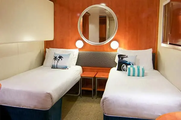 Cozy cruise cabin interior