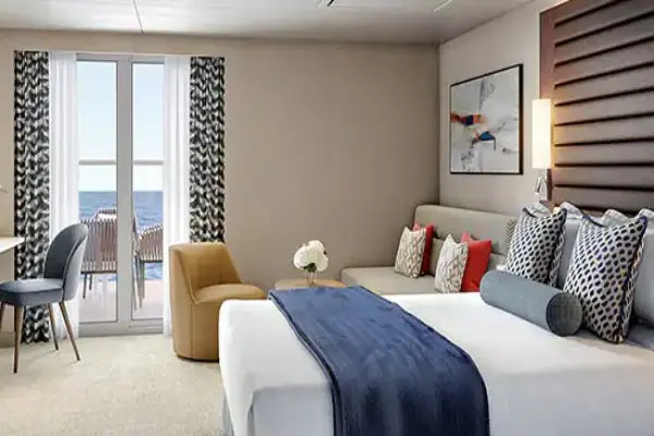 Spacious cruise suite room